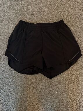 lululemon athletica hotty hot high rise Women's Black Athletic Shorts